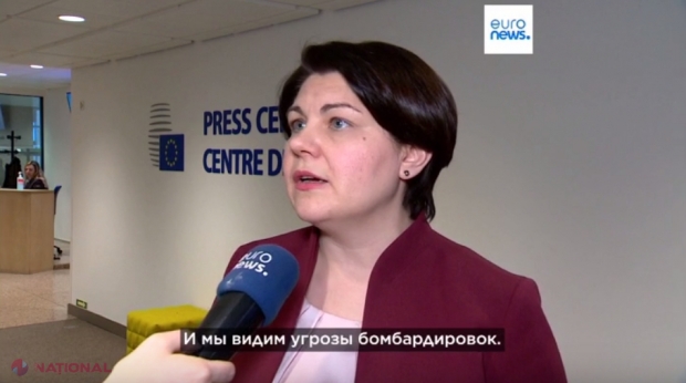 Semnal de ALARMĂ dat de prim-ministra Gavrilița la Euronews: „Noi vedem și amenințări de a fi BOMBARDAȚI”