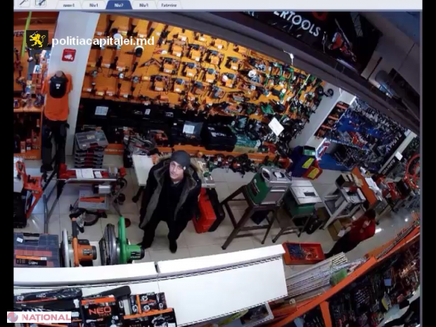 VIDEO // Un tânăr a intrat într-un magazin din Chișinău și, cu ochii pe camera de supraveghere, a furat de mii de lei