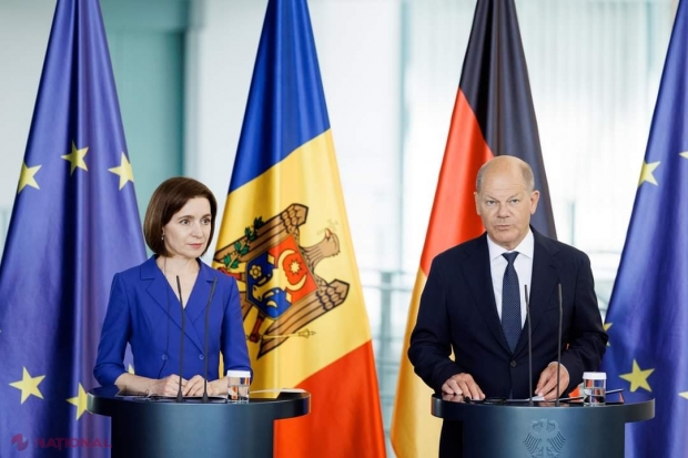 FOTO // Maia Sandu a primit ASIGURĂRI ferme la Berlin din partea cancelarului Olaf Scholz și președintelui Frank-Walter Steinmeier: Germania susține aderarea R. Moldovei la UE