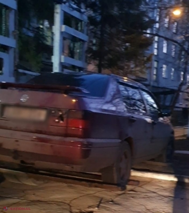 Șofer TUPEIST, pe străzile din Chișinău: Fără permis de conducere și cu viteză pe bulevard la volanul unei mașini neîmatriculate. A mințit polițiștii că a consumat substanțe narcotice și a fost „liniștit”cu gaze lacrimogene