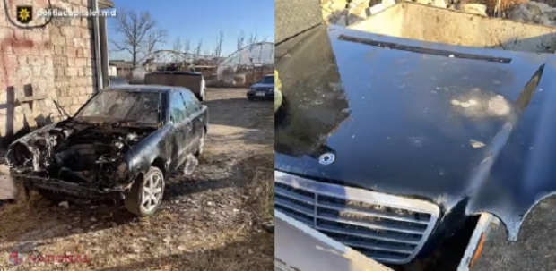 VIDEO // Un minor din raionul Strășeni a furat un „Mercedes” din Chișinău și l-a dus acasă, unde l-au găsit oamenii legii