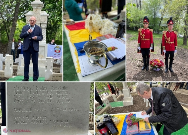 FOTO // Un mauzoleu al ostașilor români, căzuți pentru ELIBERAREA Basarabiei, inaugurat și sfințit pe teritoriul Cimitirului Eroilor din Chișinău