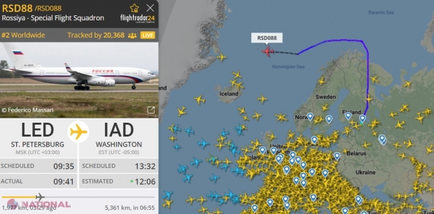 UPDATE, FOTO // MAE de la Moscova explică de ce avionul rusesc a plecat în SUA / Un avion GUVERNAMENTAL RUSESC se îndreaptă spre Washington. Urmează negocieri ruso-americane pentru încetarea RĂZBOIULUI în Ucraina?