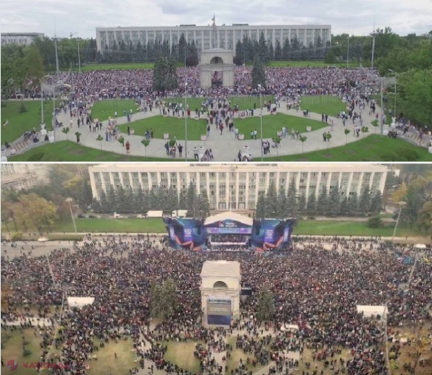 FOTO // Un reprezentant al PAS acuză Poliția de duble standarde: Câți participanți la mitingul din iulie a anunțat și câți a numărat la manifestația PD