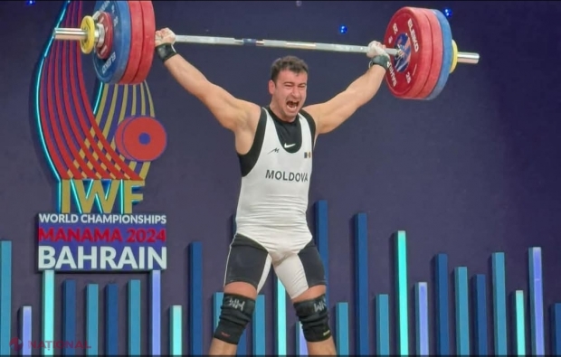 Marin Robu s-a DESCĂTUȘAT după ce a obținut o nouă MEDALIE pentru R. Moldova. Halterofilul nostru a urcat pe podiumul de premiere la Campionatul MONDIAL din Bahrain