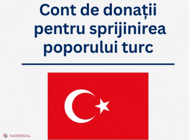 Autoritățile R. Moldova au deschis un cont de DONAȚII destinate asistenței umanitare pentru susținerea poporului turc