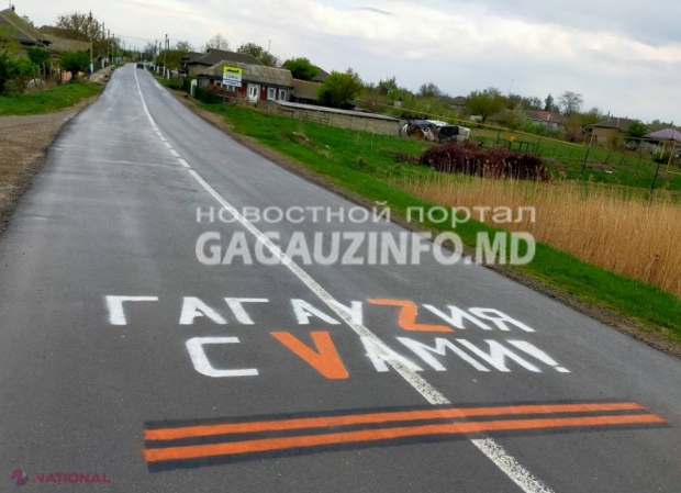 FOTO // Noi PROVOCĂRI în Găgăuzia, după ce Vlah a semnat o lege locală privind aprobarea panglicii „Sf. Gheorghe”. Simbolurile „Z” și „V” pe traseul dintre Comrat și Ceadâr-Lunga: „ГагауZия с Vaми”