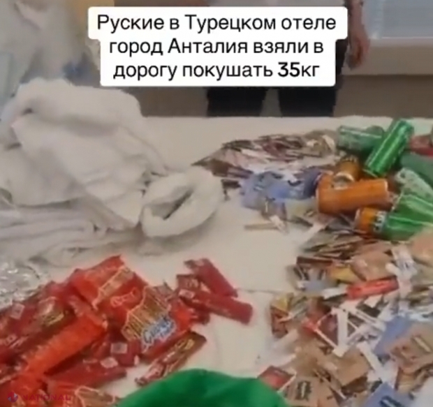 VIDEO // Turiști ruși, dați afară dintr-un hotel din Turcia, după ce și-au umplut valizele cu ștergare și tot ce le-a căzut sub mână. Aveau în bagaje 35 kg de produse alimentare: ,,Am luat ceva de mâncare pe drum...