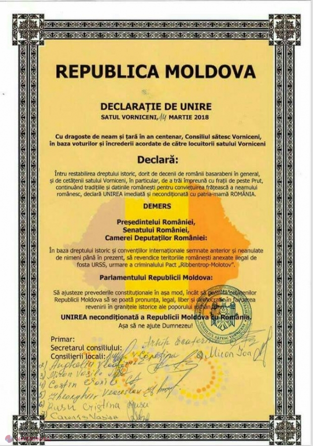 Numărul localităților și instituțiilor din R. Moldova care vor Unirea cu România depășește cifra de 120
