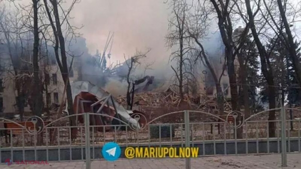 Oficial ucrainean: Refugiații de la teatrul din Mariupol bombardat de ruși sunt încă în viață