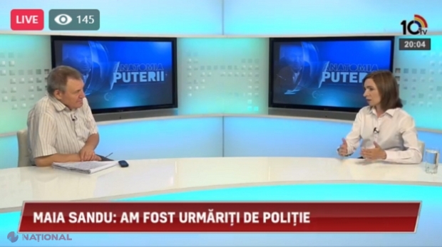 VIDEO // Maia Sandu, invitata lui Nicolae Negru la „Anatomia puterii” de la 10TV