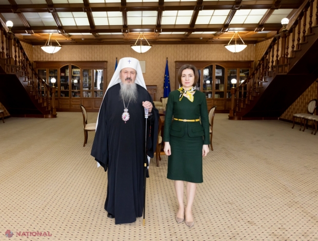 FOTO // Maia Sandu, întrevedere cu Înaltpreasfințitul Petru, Arhiepiscopul Chișinăului, Mitropolit al Basarabiei și Exarh al Plaiurilor și Vladimir, Mitropolit al Chișinăului și al Întregii Moldove