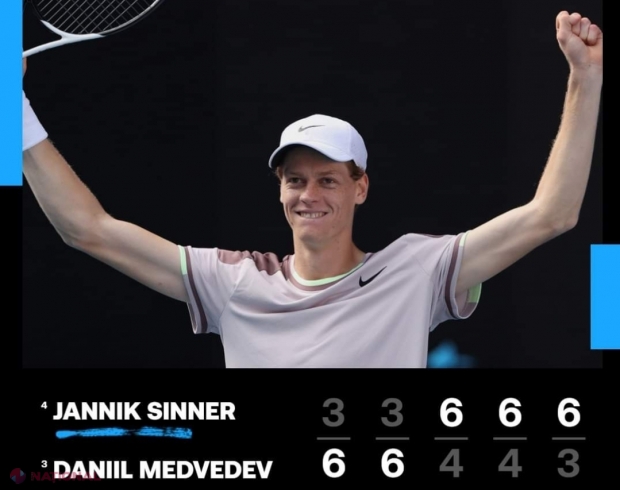 Jannick Sinner a câștigat Australian Open 2024! Revenire de senzație în finala cu Daniil Medvedev