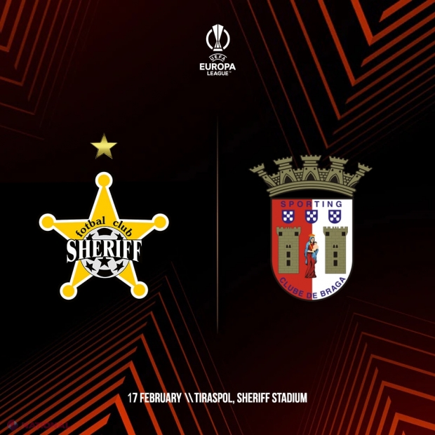 FC Sheriff a avut noroc la tragerea la sorți pentru 16-imile UEFA Europa League. Campioana R. Moldova a evitat adversari ca Napoli sau Lazio Roma. Ce echipa va veni la Tiraspol pe 17 februarie 2022