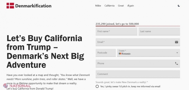 Cerere inedită din Danemarca: Californians, luați în calcul vânzarea statului vostru!