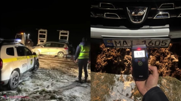 Pericol pe șoselele Moldovei: Trei șoferi sub influența alcoolului prinși de poliție, doi au refuzat testarea!