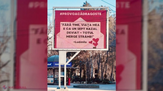 Declarațiile de iubire luminează Chișinăul: Campania #ProvoacaDragoste aduce emoțiile în prim-plan!
