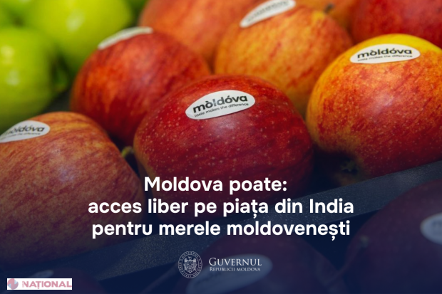Merele moldovenești cuceresc piața indiană: Acces liber pentru producătorii din Republica Moldova pe cea mai mare piață din lume
