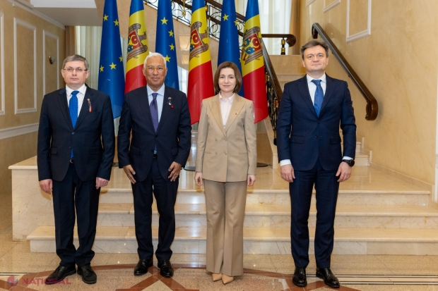 Premierul Dorin Recean discută cu António Costa despre sprijinul european pentru dezvoltarea Moldovei și drumul către integrare europeană