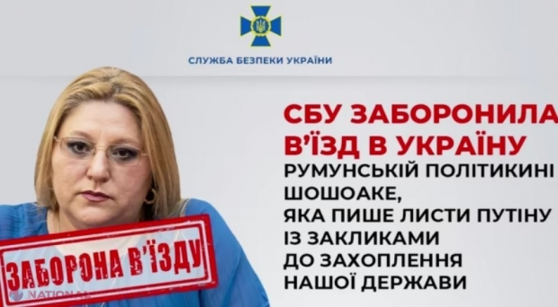 Diana Șoșoacă, interdicție de 3 ani de intrare în Ucraina din partea SBU, invocă amenințări la adresa vieții sale