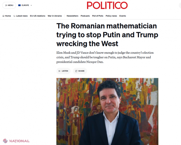 Nicușor Dan, primarul Bucureștiului, înfruntă influențele externe și politicienii extremiști pentru a proteja valorile occidentale ale României