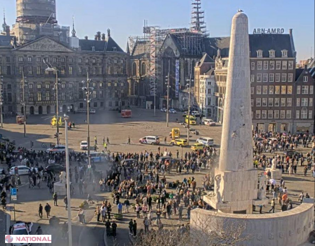 Suspect ucrainean acuzat de atac terorist în inima Amsterdamului: cinci răniți în piața centrală