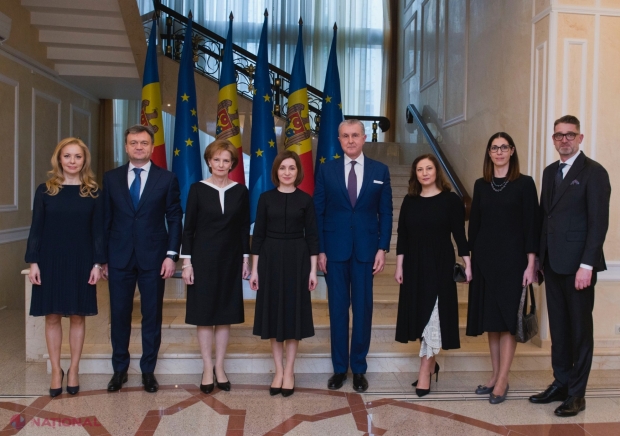 Majestatea Sa Margareta și Principele Radu, în vizită oficială la Președinția Republicii Moldova, primiți de Maia Sandu