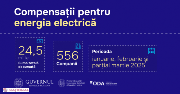 Guvernul sprijină 556 de companii cu 24,5 milioane de lei pentru compensații la energia electrică