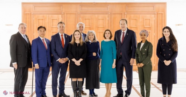Maia Sandu discută cu delegația SUA despre riscurile atacurilor hibride ale Rusiei și importanța sprijinului american pentru Moldova
