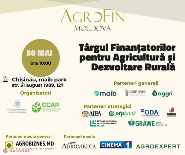 AgroFin Moldova 2025, eveniment pentru fermieri, organizat la Chișinău