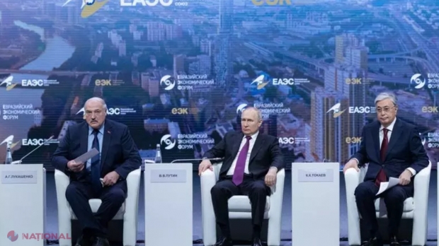 VIDEO // Kazahstanul se DISTANȚEAZĂ de Uniunea Economică Euroasiatică așa cum o vor Putin și Lukașenko. Președintele kazah i-a CRITICAT pe cei doi de față cu ei la summitul de la Moscova