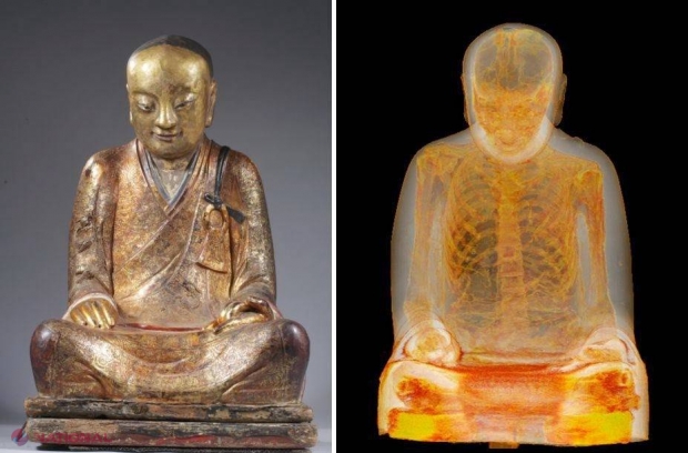 Au scanat STATUIA LUI BUDDHA căutând lucruri ascunse! Este INCREDIBIL ce au găsit în interior! 