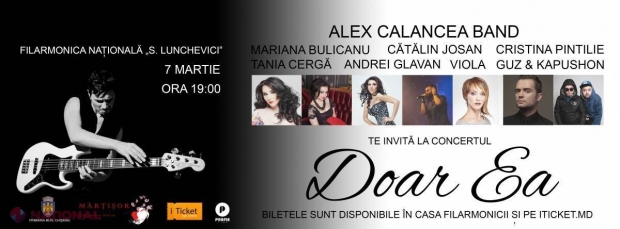 Cei mai RENUMIȚI artiști din R. Moldova vor EVOLUA într-un concert, dedicat femeilor