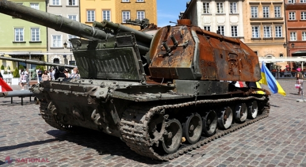 Ucraina expune în mai multe capitale europene tancuri rusești distruse în război. Mașinile de luptă, aduse de pe front