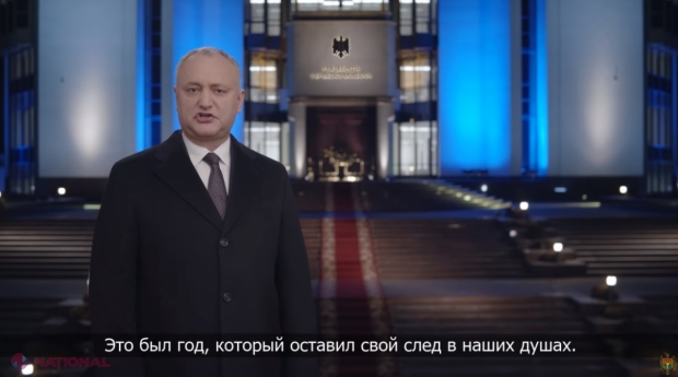 VIDEO // Mesaj de Revelion: Președintele Igor Dodon anunță că anul 2019 va fi „foarte TENSIONAT”