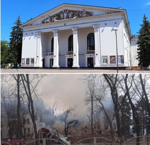 VIDEO // Clădirea Teatrului Dramatic din Mariupol, unde se adăposteau peste 1.000 de oameni, a fost BOMBARDATĂ. Autorități: „Sunt femei însărcinate și copii sub dărâmături. Acesta este terorism