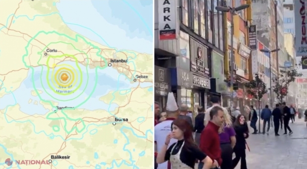 VIDEO // Panică la Istanbul, în urma unui puternic CUTREMUR. Au urmat și două replici, iar oamenii s-au refugiat pe străzi și în parcuri