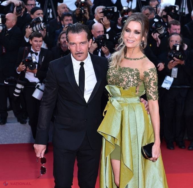 FOTO // Antonio Banderas, un bărbat cu gusturi fine: Iubita lui a făcut spectacol la Cannes