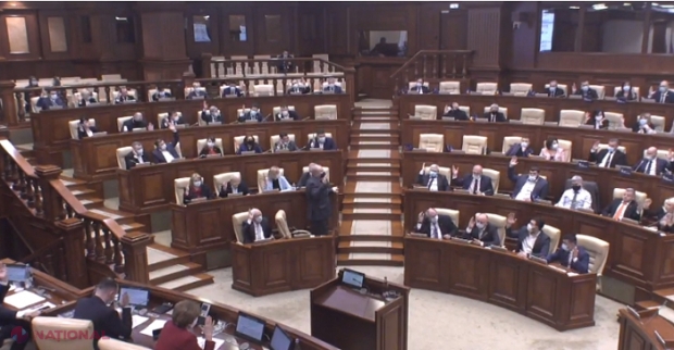 Declarația cu privire la dezacordul dizolvării Parlamentului, propusă de PSRM, VOTATĂ de către 54 de deputați: „Declarația organizației criminale Plahotniuc, organizației criminale Șor....”