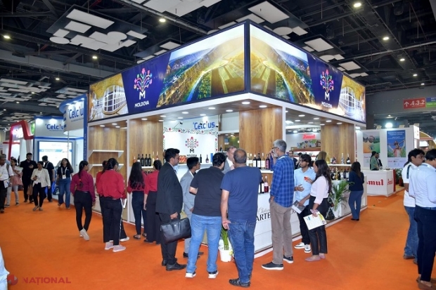 FOTO // Zece companii din R. Moldova și-au prezentat vinurile, fructele și plantele medicinale la cel mai mare eveniment din India dedicat produselor alimentare
