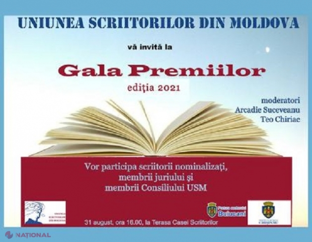 Premiile Uniunii Scriitorilor din Moldova: Cele mai BUNE cărți din R. Moldova, scrise în anul 2020