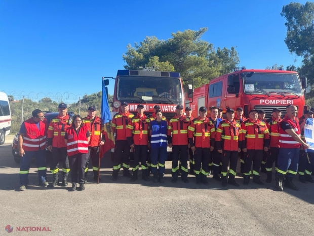 Pompierii din Republica Moldova, care vor fi implicați în activități de lichidare a incendiilor de vegetație din Grecia, au ajuns la destinație