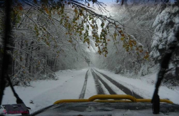 A venit iarna. Ninge c-an povești în unele zone din România