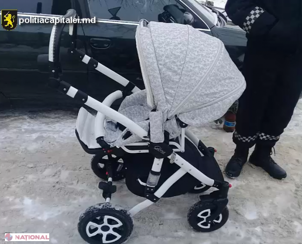 Culmea HOȚIEI la Buiucani: Doi bărbați cu un cărucior pentru copii