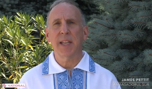 VIDEO // Mesajul în limba ROMÂNĂ al Ambasadorului SUA, James Pettit, de Ziua Independenței R. Moldova