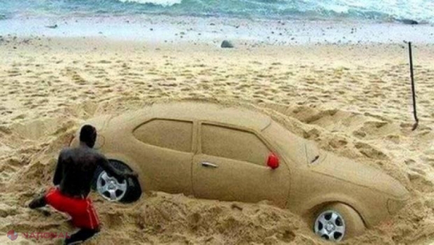 Poliţia l-a somat să-şi ia maşina de pe plajă. A refuzat. Agenţii au tras de ea...