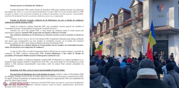 DOC // Președintele FMF, somat să-și prezinte DEMISIA de onoare: „Organele și oficialii FMF trebuie să respecte prevederile Statutului, regulamentelor, directivelor, dar și deciziile FIFA și UEFA”