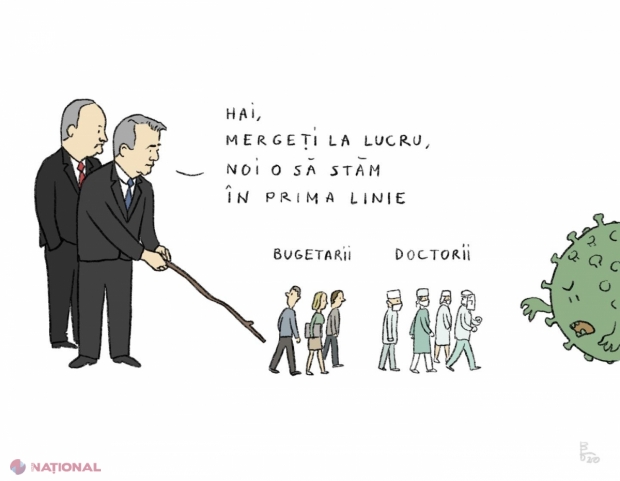 POZA ZILEI // Decizia guvernării de a scoate BUGETARII la muncă în cea mai PERICULOASĂ perioadă de răspândire a COVID – 19: „Hai, mergeți la lucru, noi o să stăm în PRIMA LINIE”