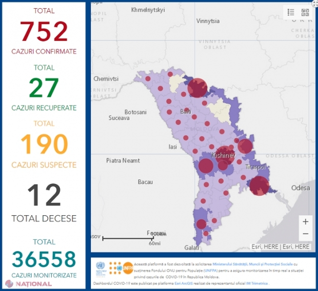 VIDEO // ULTIMELE date despre pandemia de COVID-19 în R. Moldova: 752 de cazuri confirmate și PLUS trei morți. Unul dintre decedați avea 27 de ani