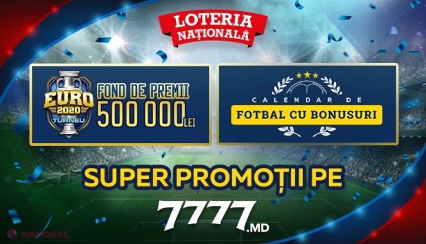 7777.md anunță super promoții pentru amatorii de fotbal, cu ocazia EURO 2020